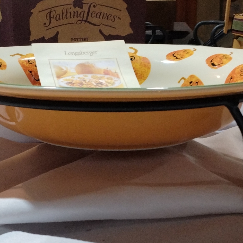 Longaberger Pumpkin Serving Bowl
